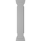 Ekena Millwork 8"W x 48"H Straight Newel Post with Panel, Flat Capital & Base Trim (Installation kit included) NWL08X48SPF0B0 - alternate 1